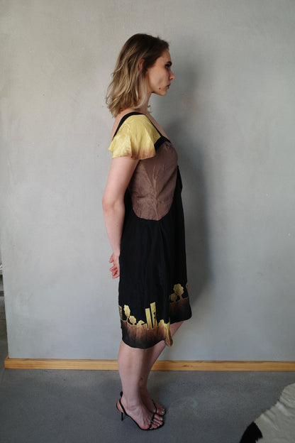 2000s PURE SILK SKYLINE DRESS