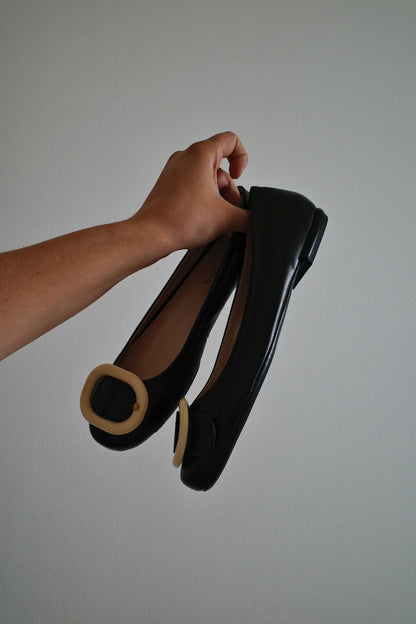 Prada Buckle Flats