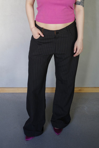 VINTAGE PINSTRIPE SUIT PANTS