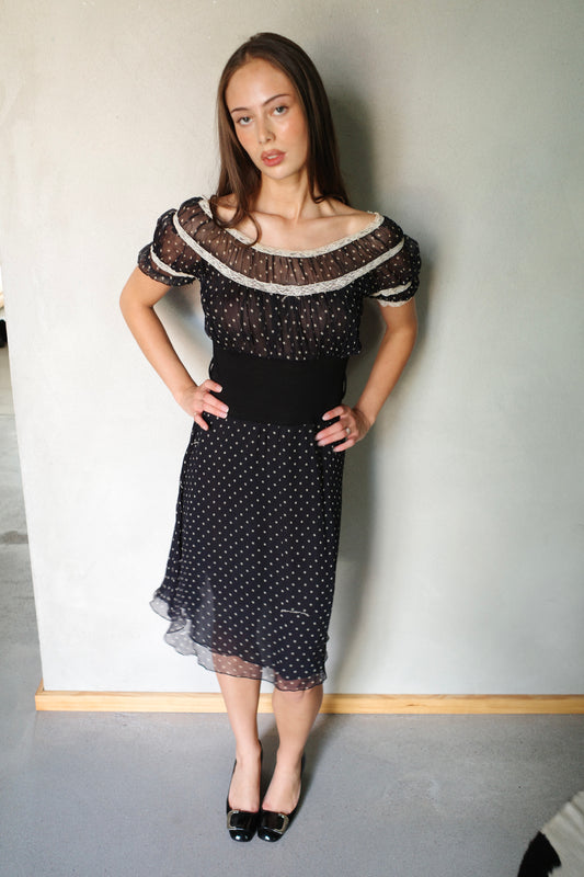 FORNARINA POLKA DOT STAR DRESS