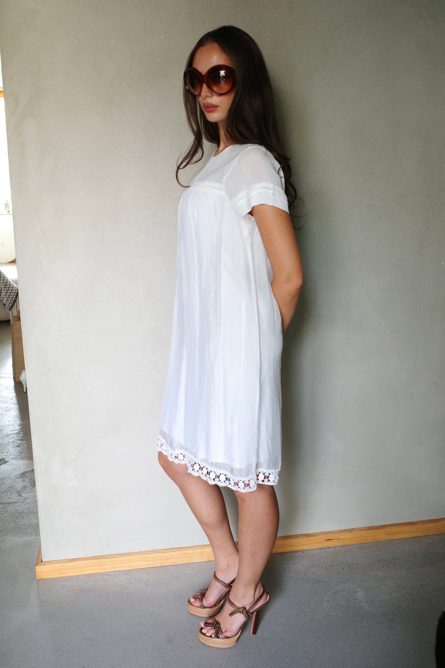 PURE SILK BABYDOLL DRESS