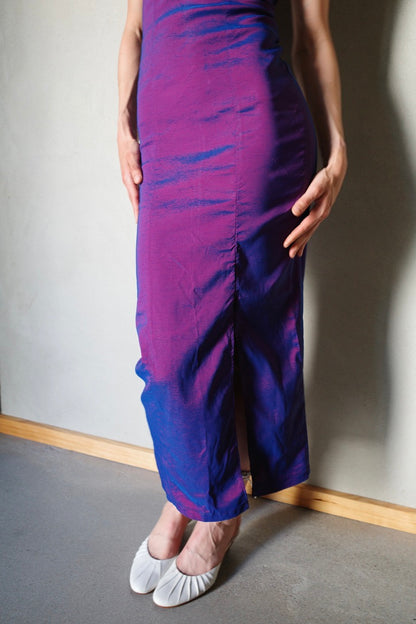 90s DUOCHROME EVENING GOWN