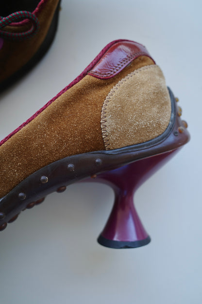 MIU MIU F/W 1999 SUEDE BUBBLE SOLE HEELS