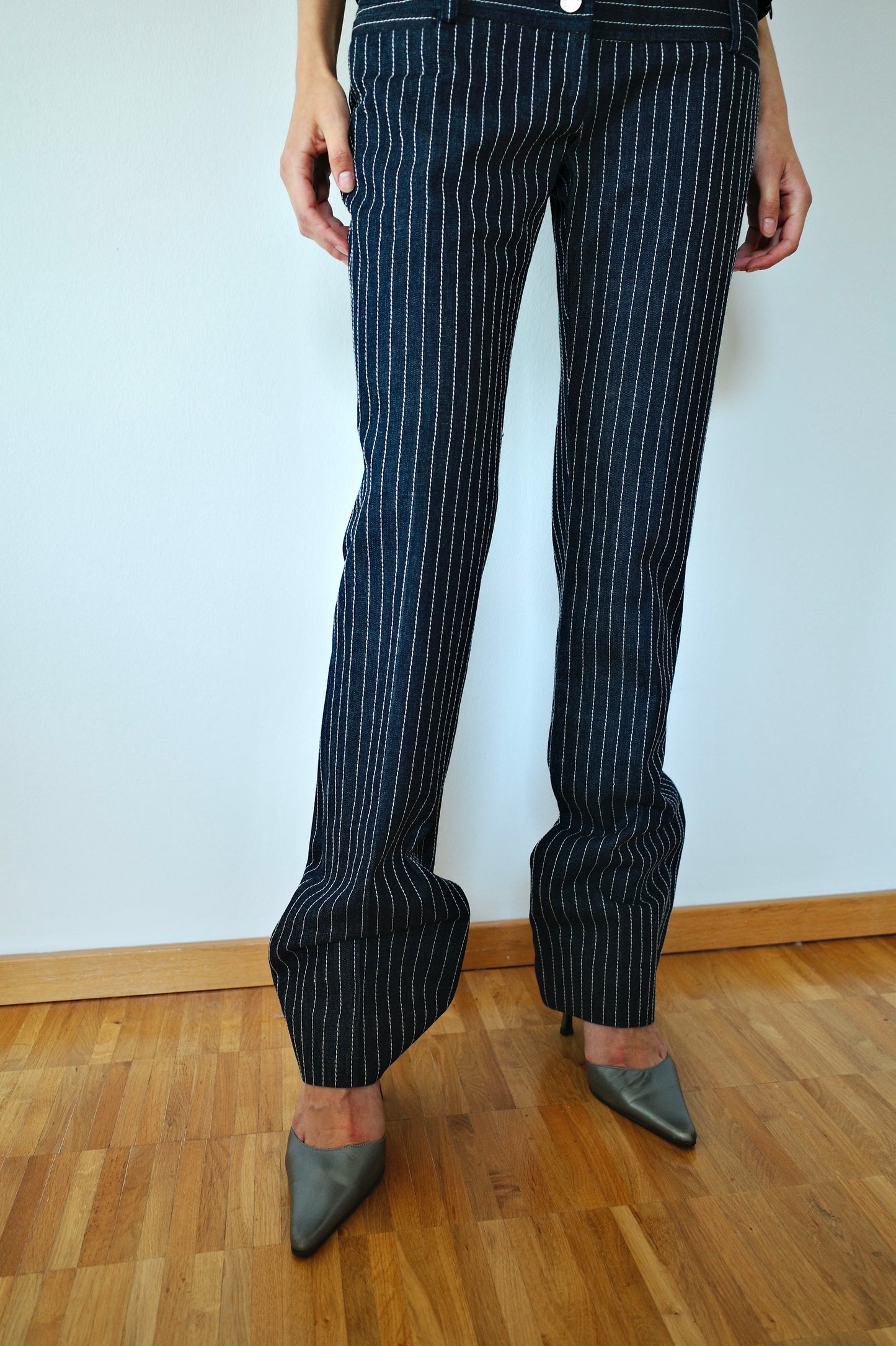 DOLCE & GABBANA PINSTRIPE DENIM