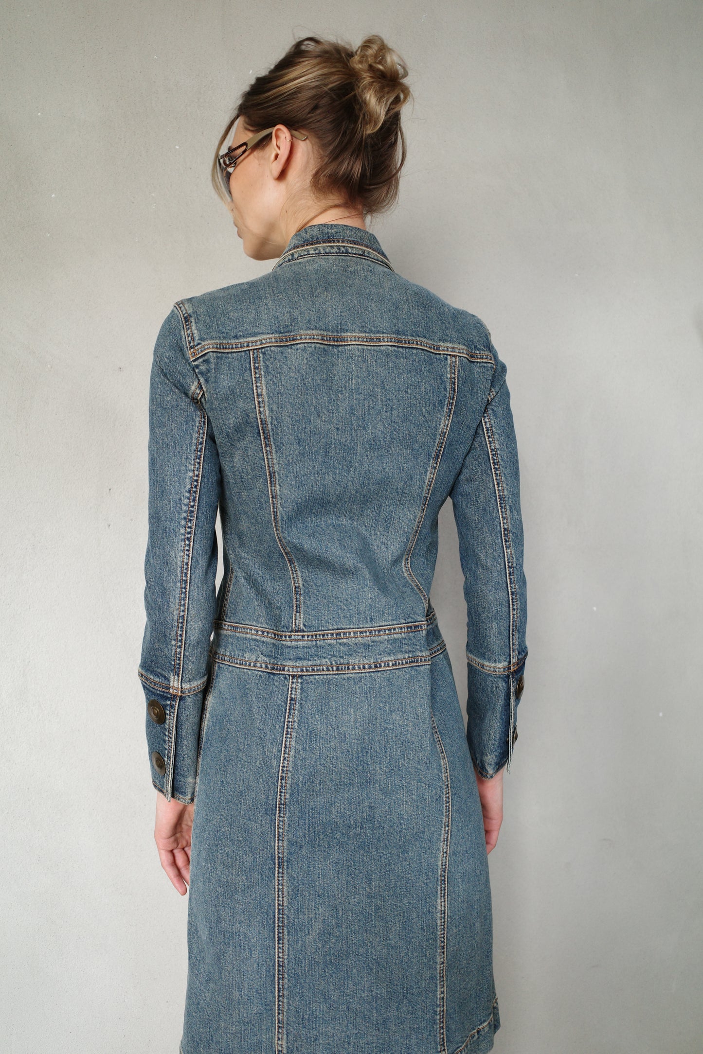 DKNY DENIM COAT DRESS