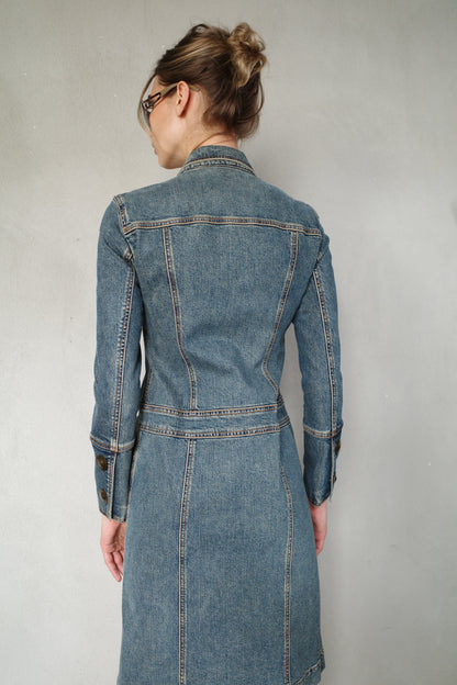DKNY DENIM COAT DRESS