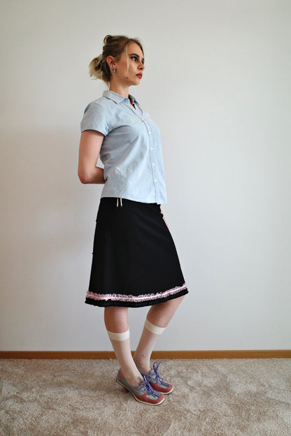 VINTAGE LACE-UP SKIRT