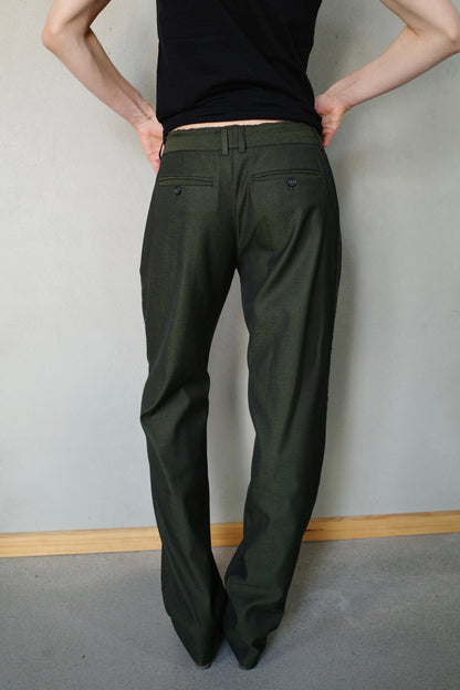 DOLCE & GABBANA OLIVE PANTS