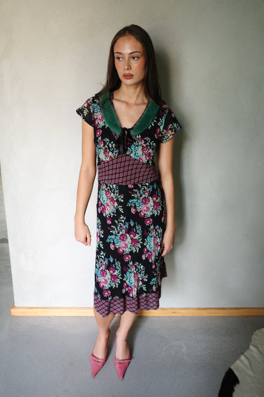 ITALIAN VINTAGE SILK DRESS (BLUMARINE INSPIRED)