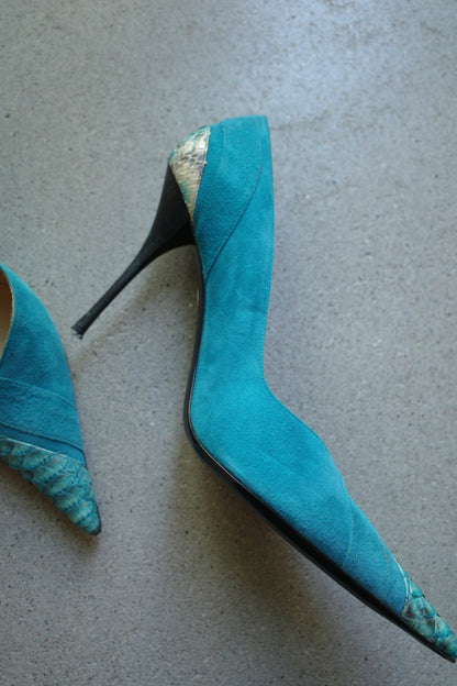 GIANMARCO LORENZI SNAKE STILETTOS