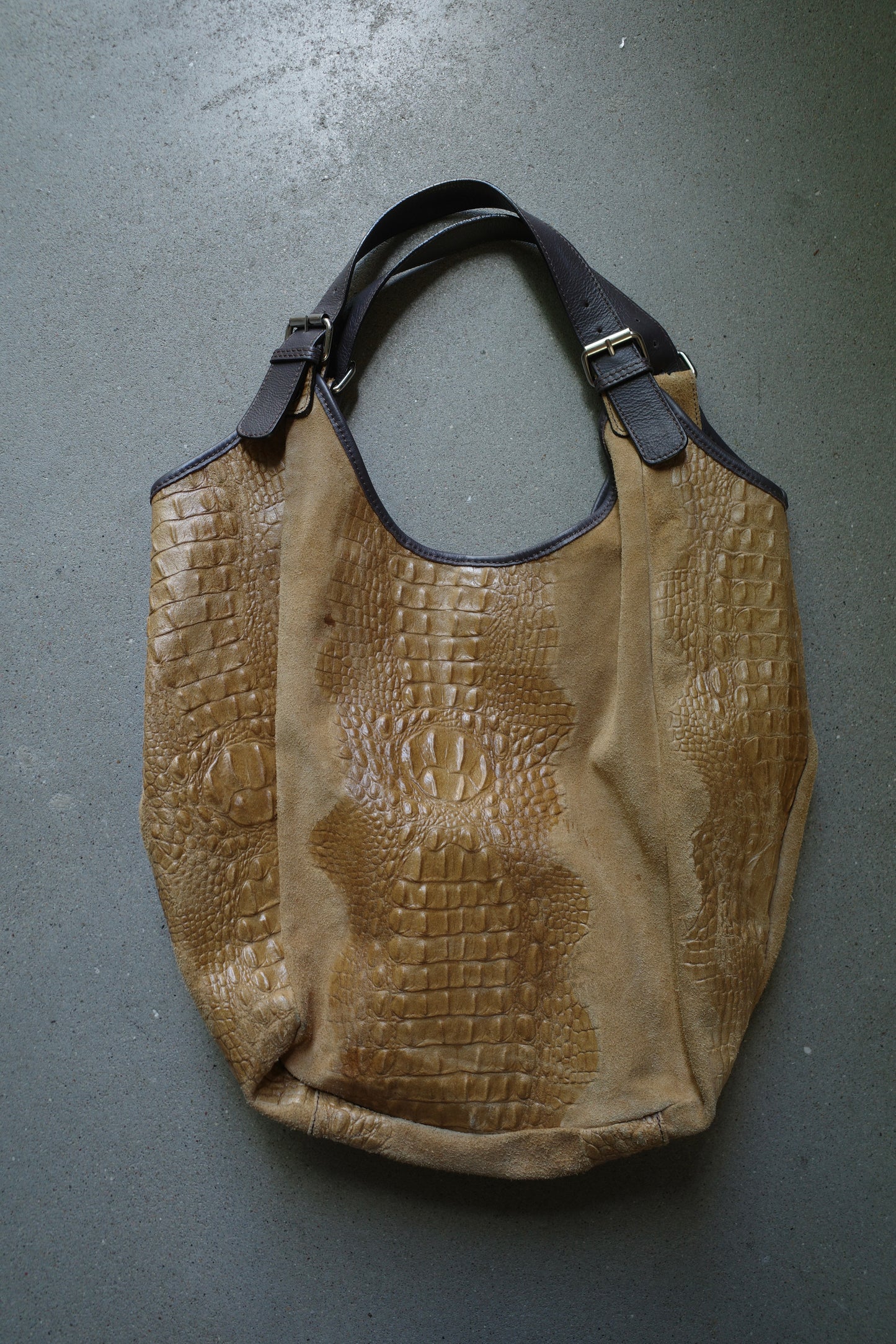 VINTAGE CROCO HOBO BAG