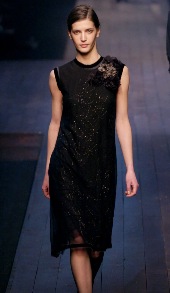 LANVIN F/W 2004 SILK FLOWER TOP