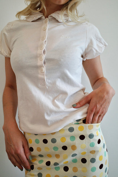 PRADA POLKA DOT PENCILSKIRT