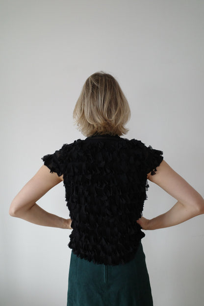RUFFLED FRINGE BOLERO