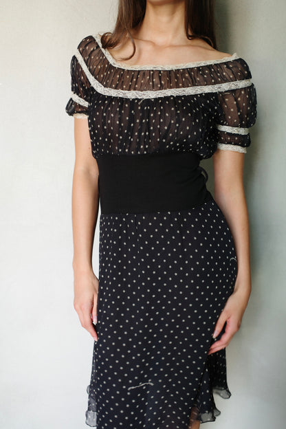 FORNARINA POLKA DOT STAR DRESS