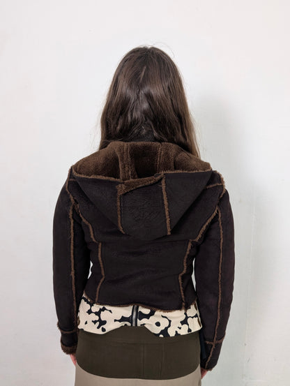 VINTAGE LEATHERJACKET WITH HOOD