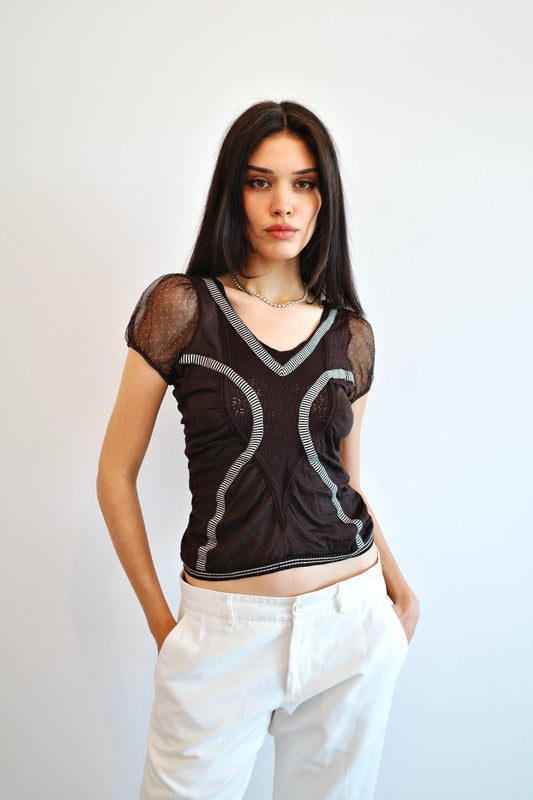 ANNA PIANURA VINTAGE MESH SHIRT