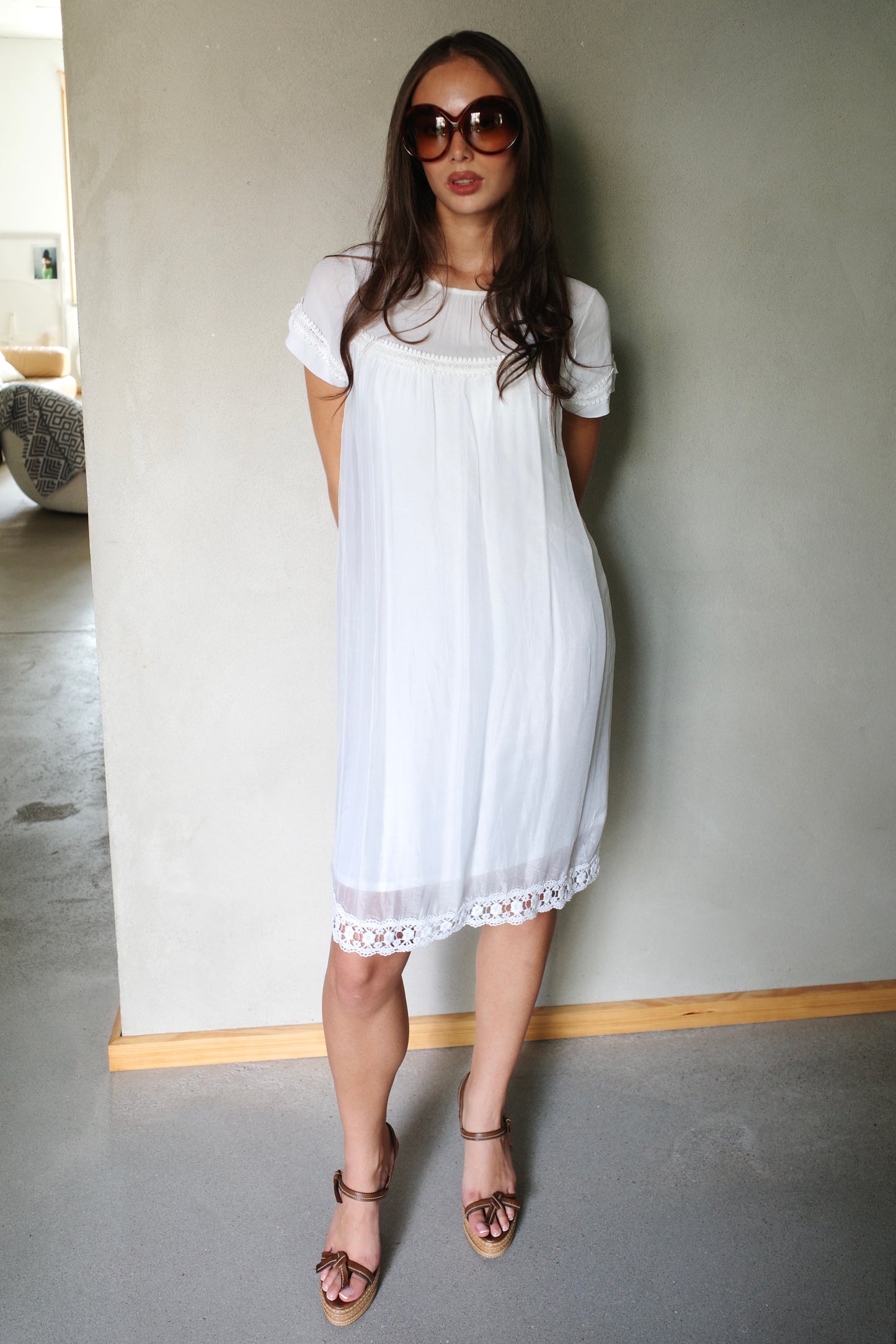 PURE SILK BABYDOLL DRESS