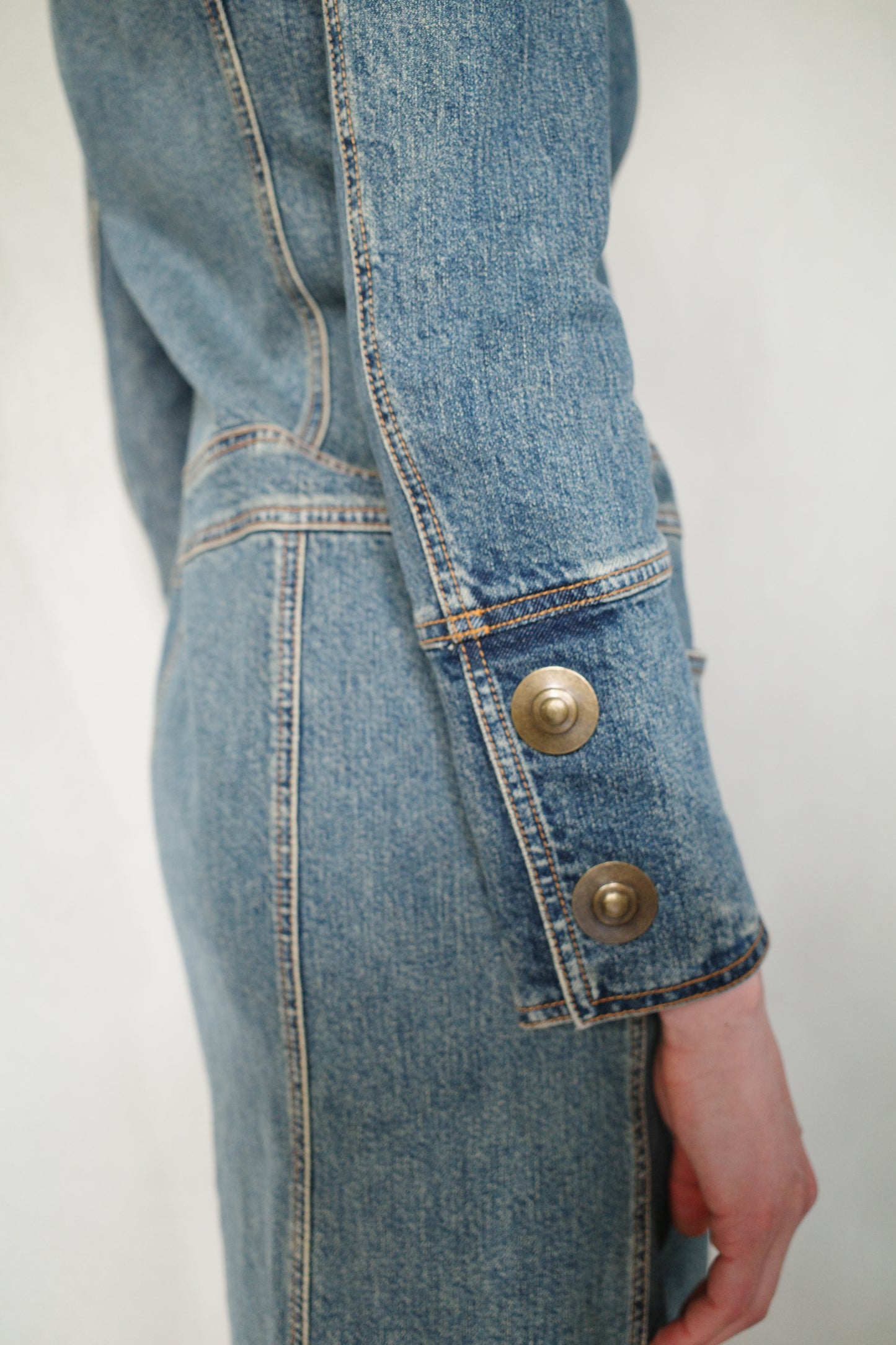 DKNY DENIM COAT DRESS