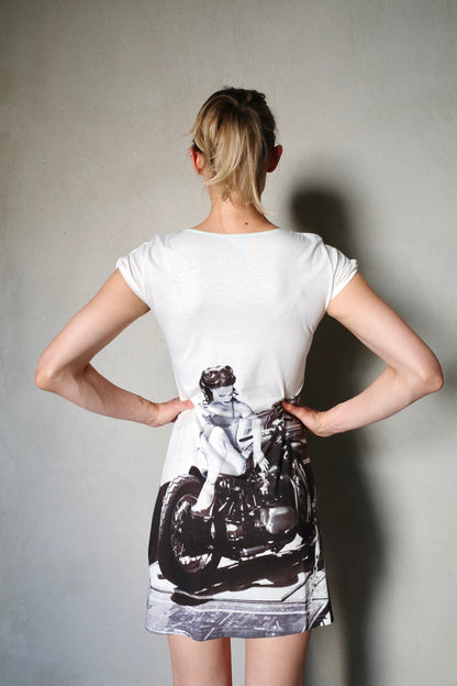 VINTAGE PIN-UP MOTOGIRL MINIDRESS