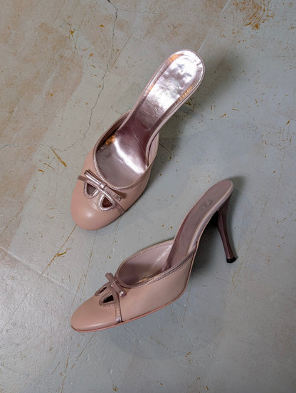Babypink Leather Mules