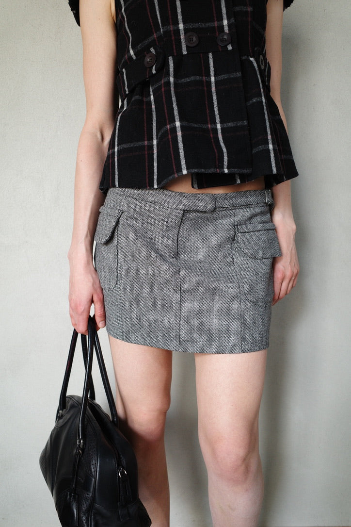 SISLEY WOOL MINI SKIRT