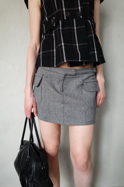 SISLEY WOOL MINI SKIRT
