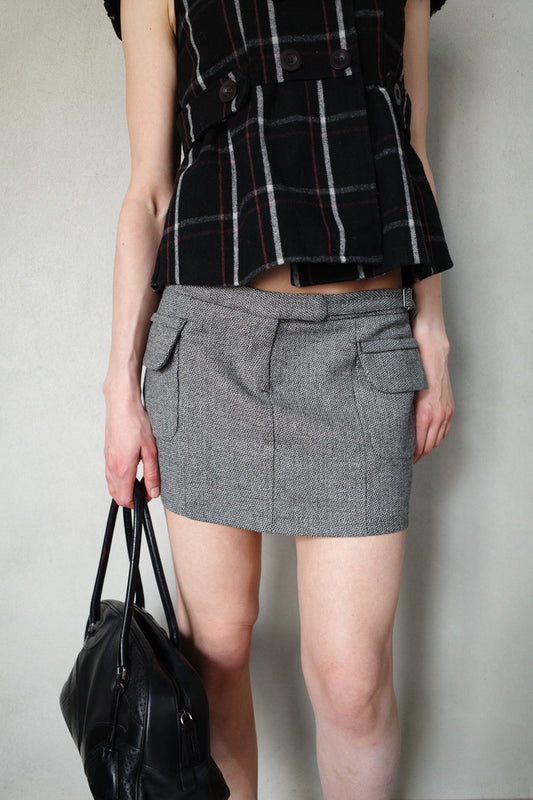 SISLEY WOOL MINI SKIRT