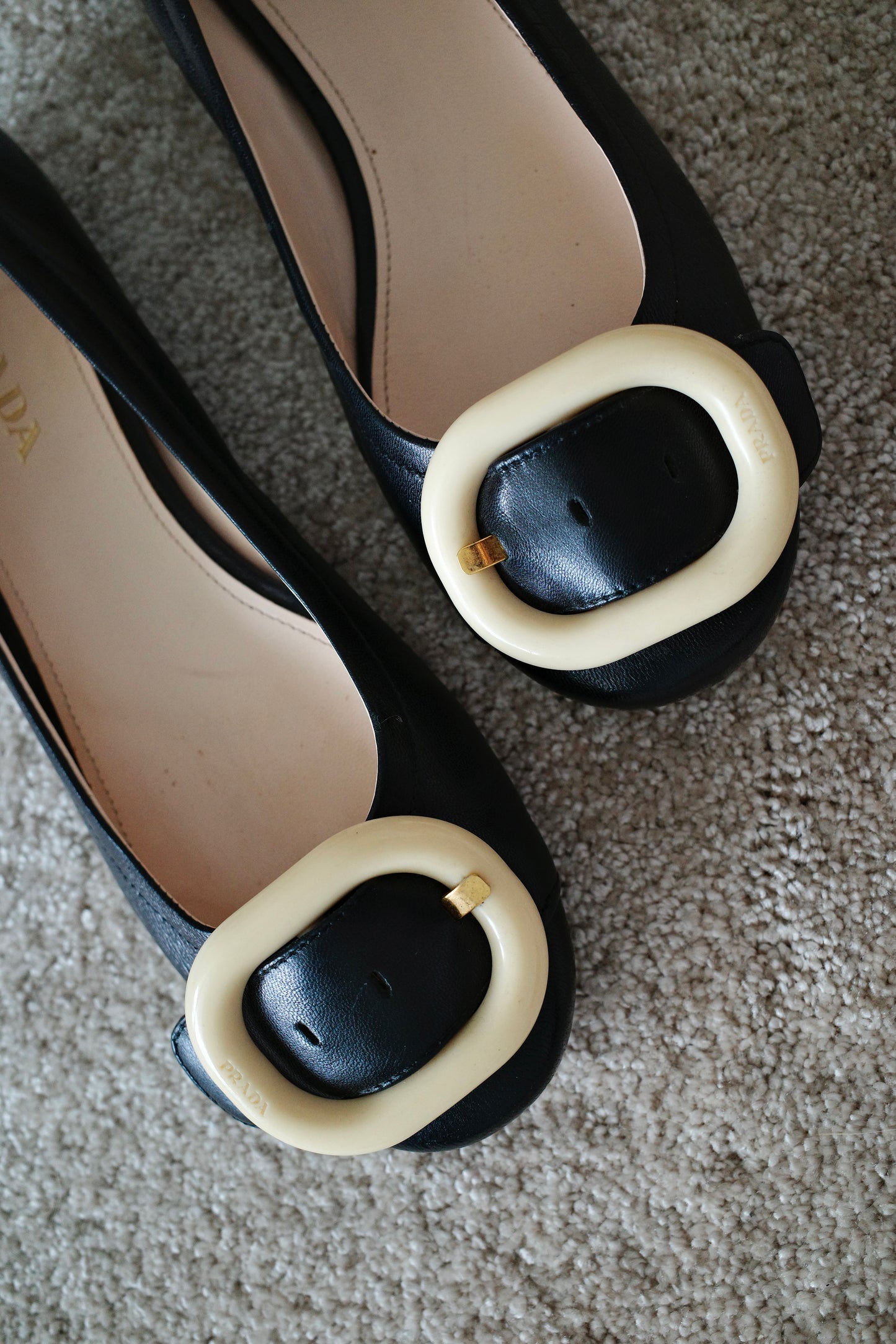 Prada Buckle Flats