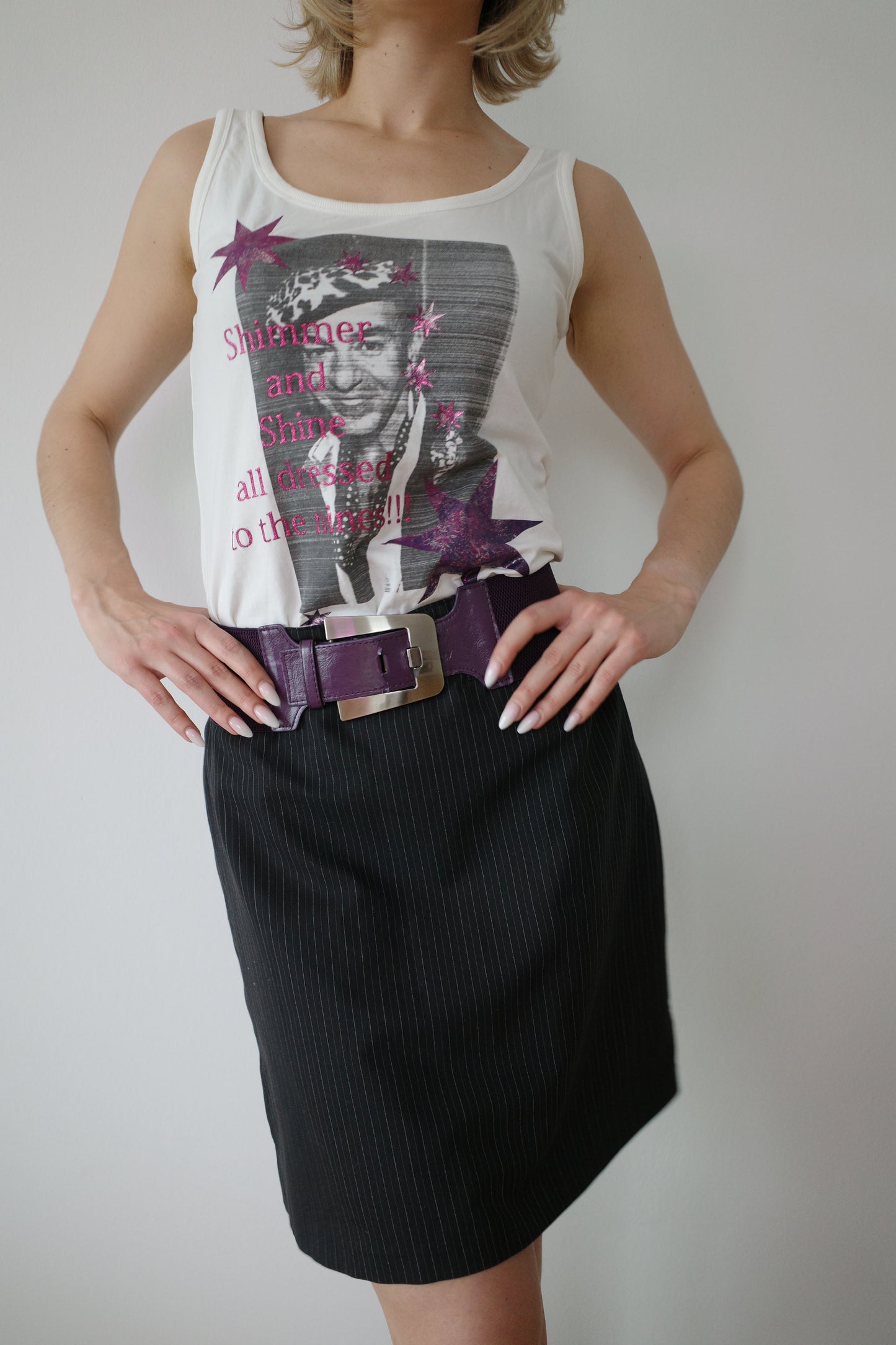 PINSTRIPE MINI SKIRT
