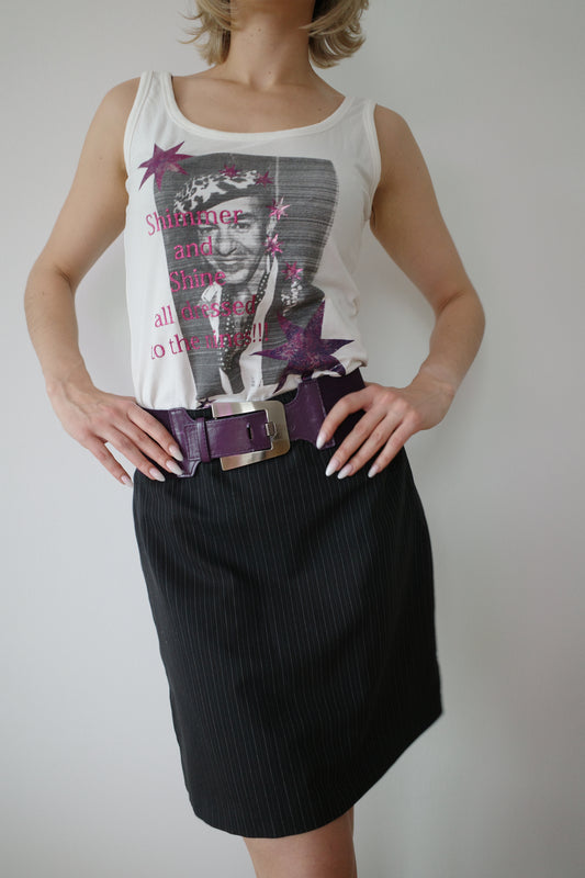 PINSTRIPE MINI SKIRT