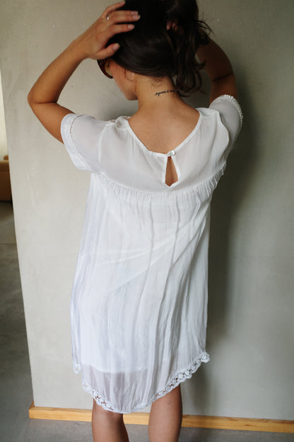 PURE SILK BABYDOLL DRESS