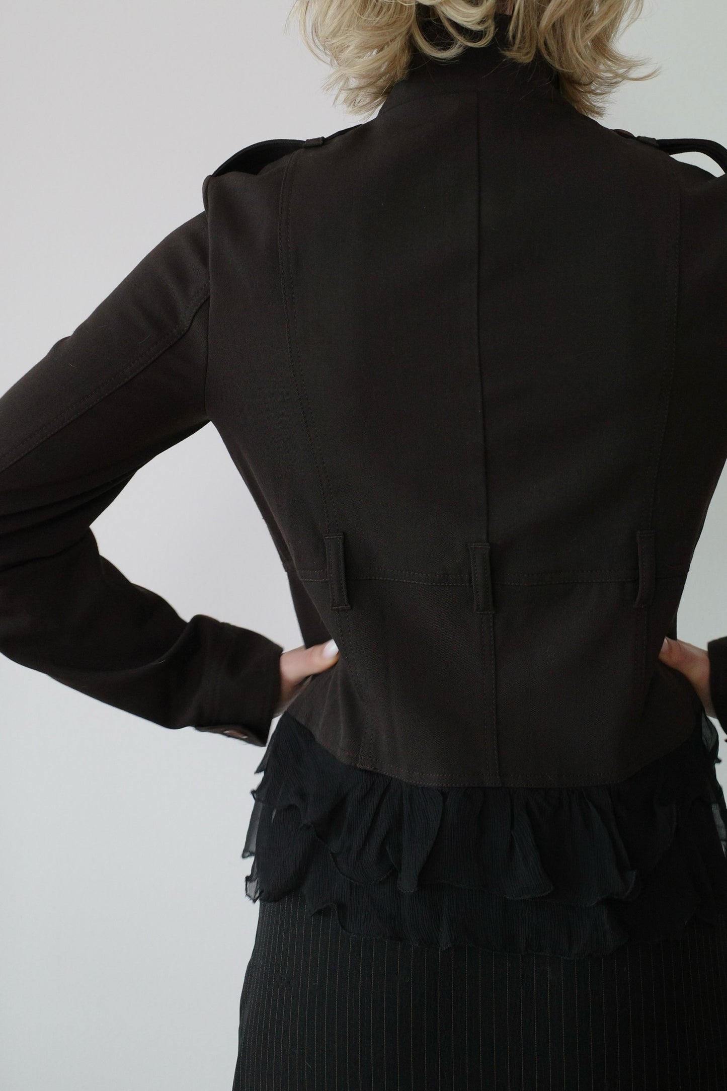 PAOLA FRANI RUFFLE JACKET