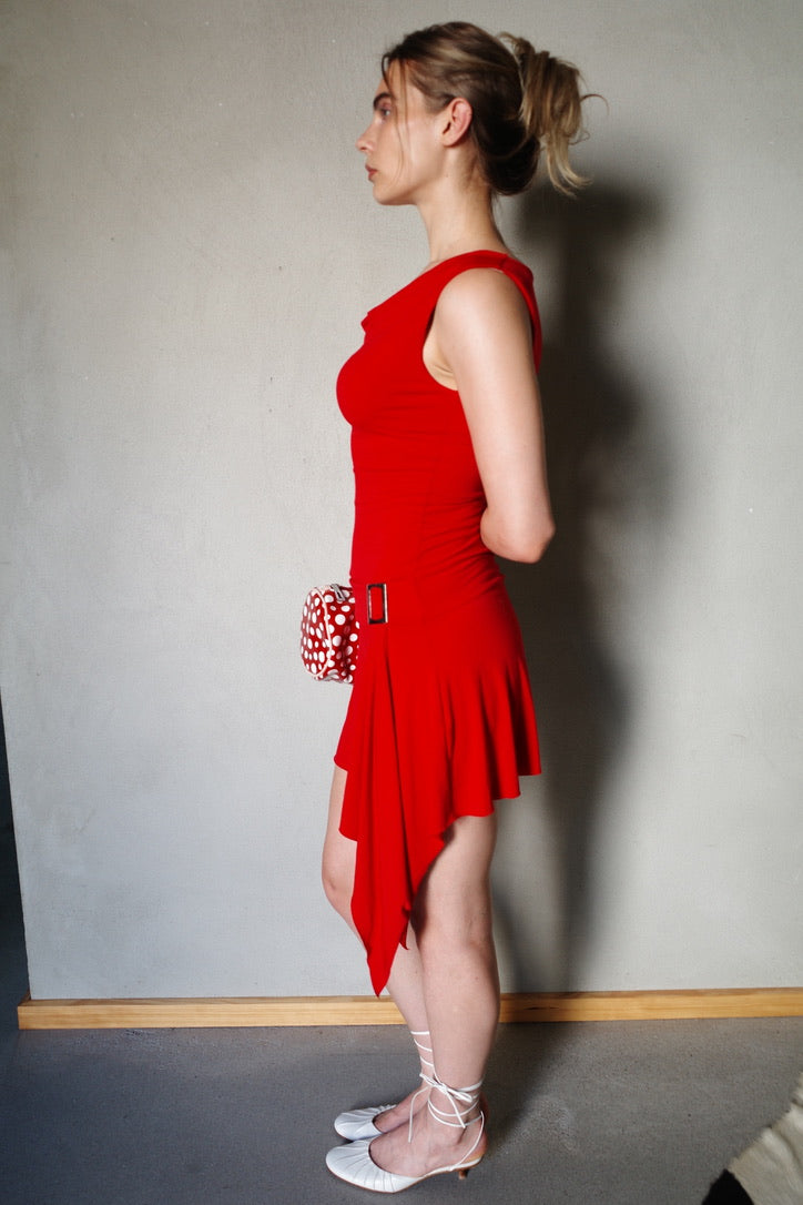 2000s ASYMMETRICAL MINIDRESS