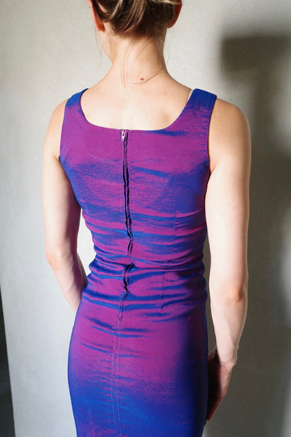 90s DUOCHROME EVENING GOWN