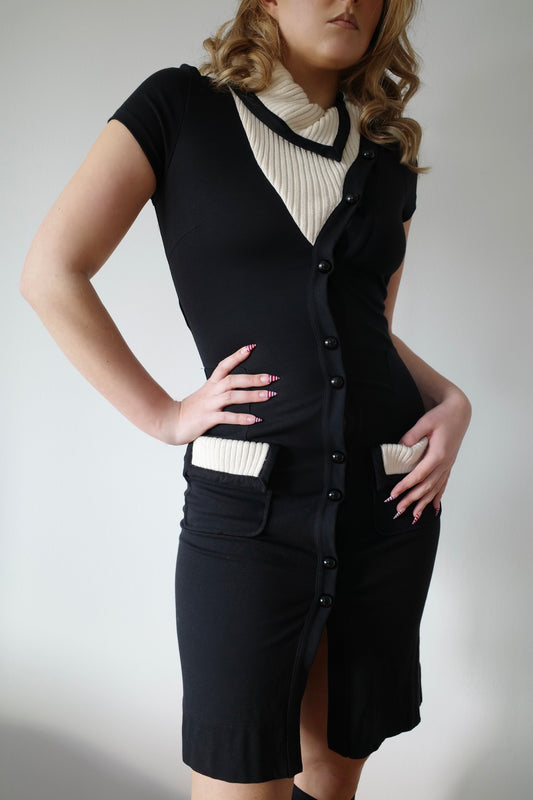 PAOLA FRANI RETRO KNIT DRESS