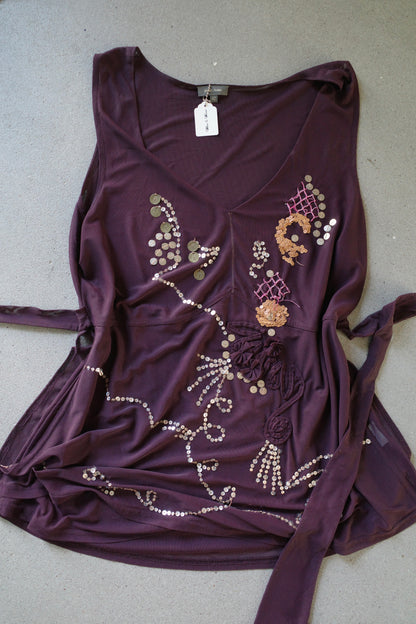 VINTAGE EMBROIDERED MESH SHIRT