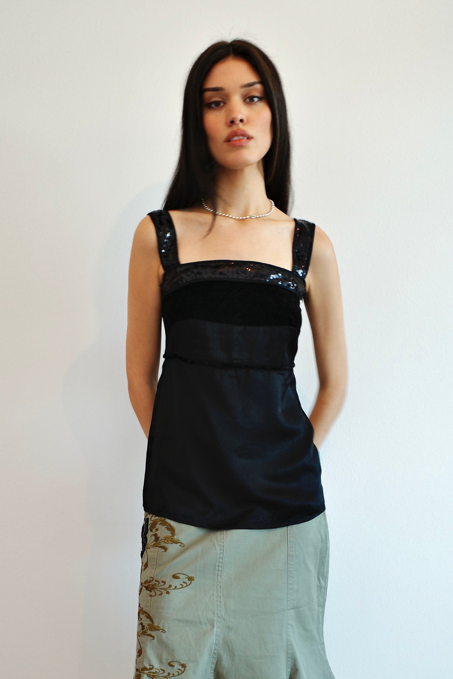 ANNA PIANURA VINTAGE VELVET TANK