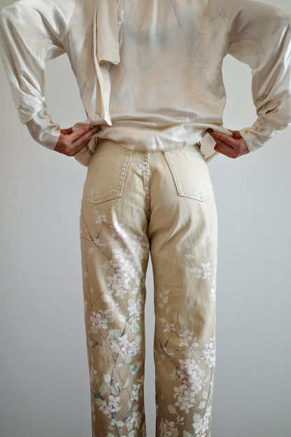 ROBERTO CAVALLI CHERRYBLOSSOM PANTS 90s