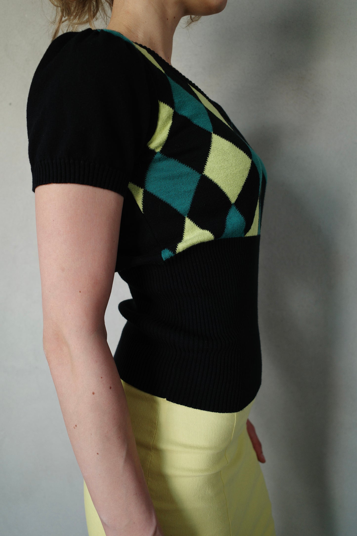 VINTAGE ARGYLE KNIT SHIRT