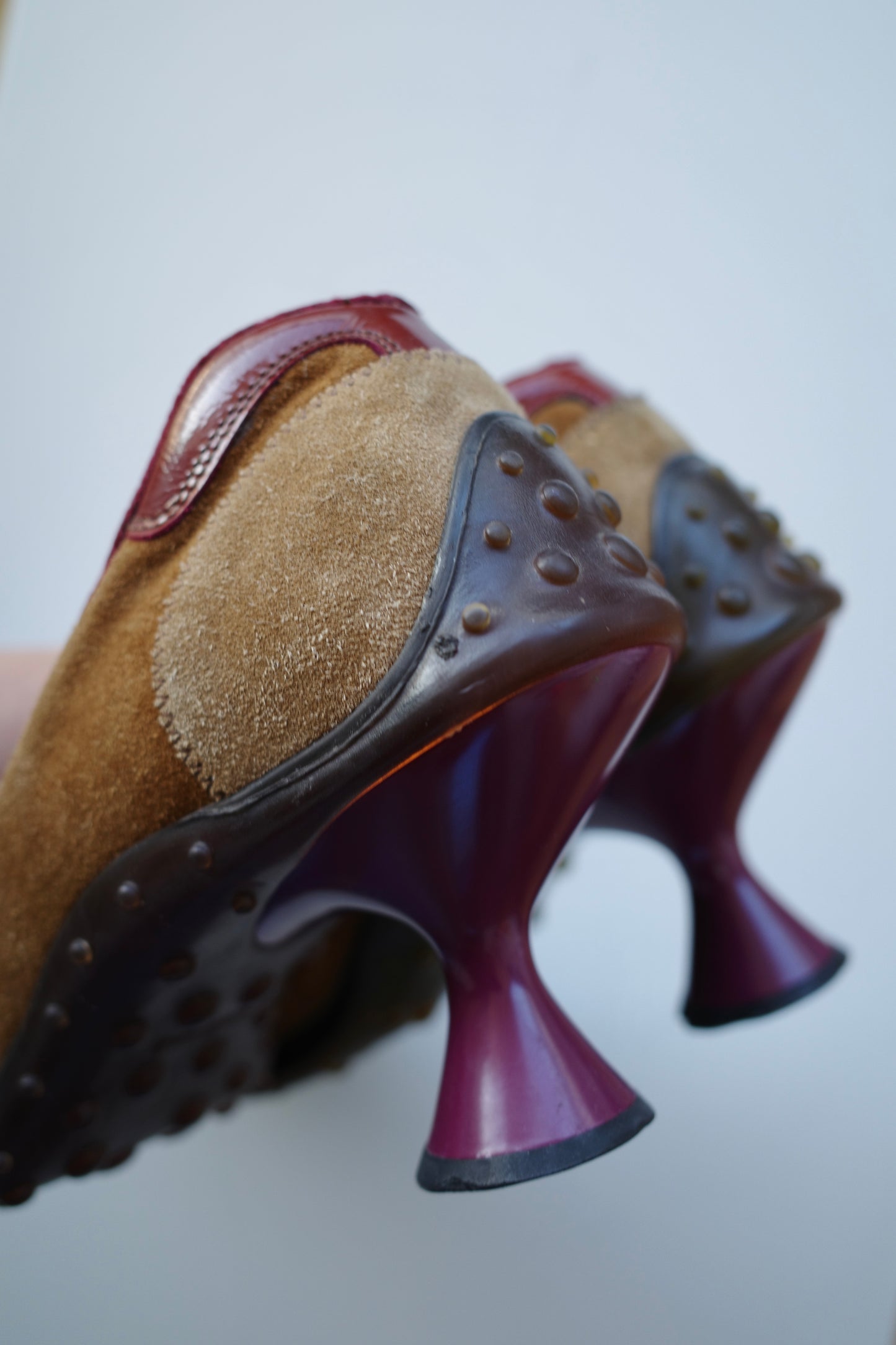 MIU MIU F/W 1999 SUEDE BUBBLE SOLE HEELS