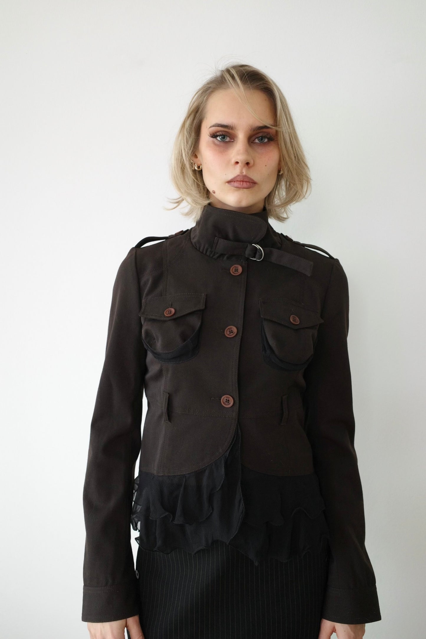 PAOLA FRANI RUFFLE JACKET