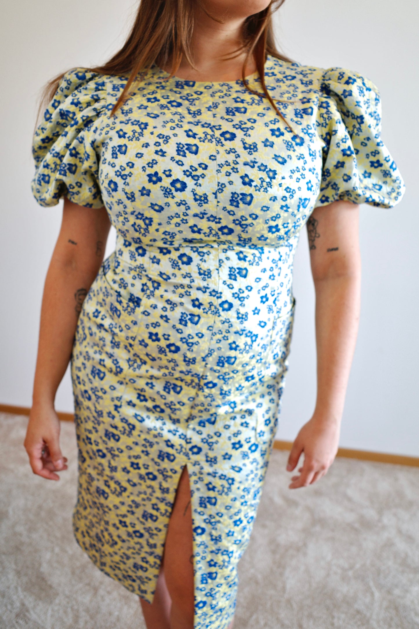 ROTATE JACQUARD DRESS