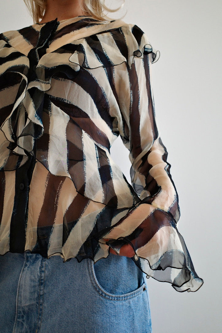 ALBERTA FERETTI CHIFFON BLOUSE