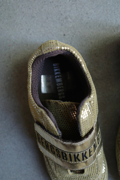 BIKKEMBERGS GOLD VELCRO SNEAKER