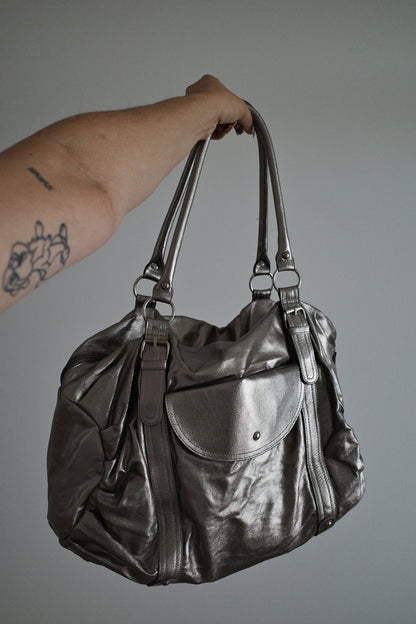 Vintage Silver Dufflebag