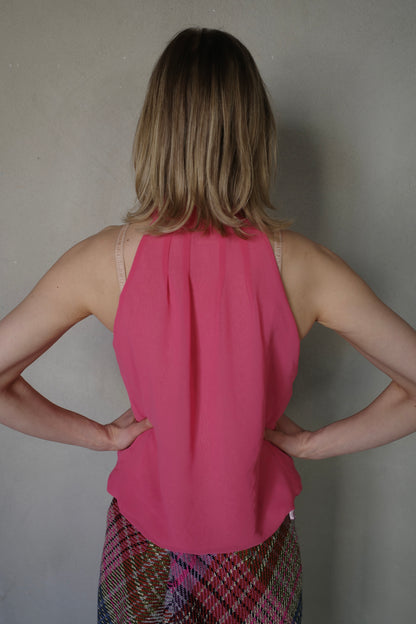 FLOWER HALTERNECK TOP
