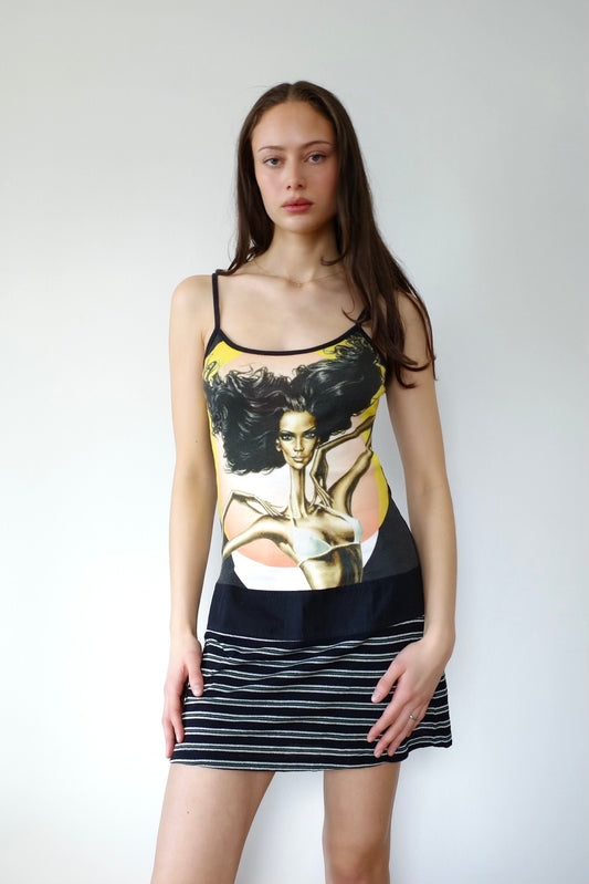 CUSTO BARCELONA SPAGHETTI MINIDRESS