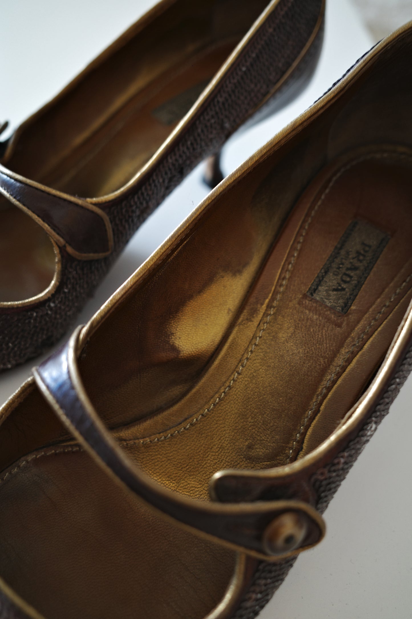 PRADA SEQUIN KITTEN HEEL