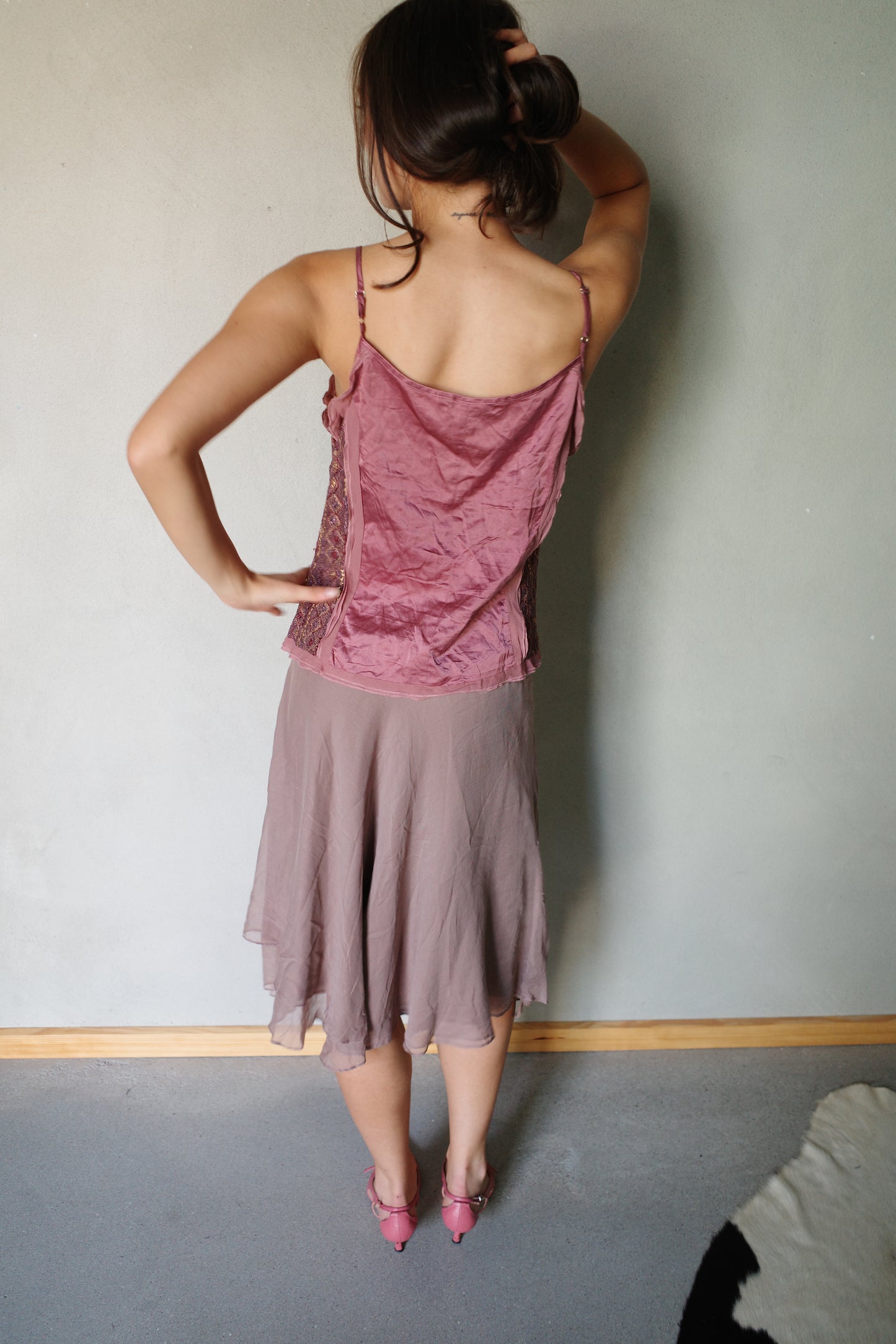 VINTAGE SILK TWO-PIECE ENSEMBLE